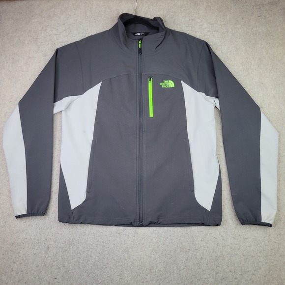 The North Face Other - The North Face Windwall Jacket Mens L‎ Gray Colorblock Full Zip Mock Neck